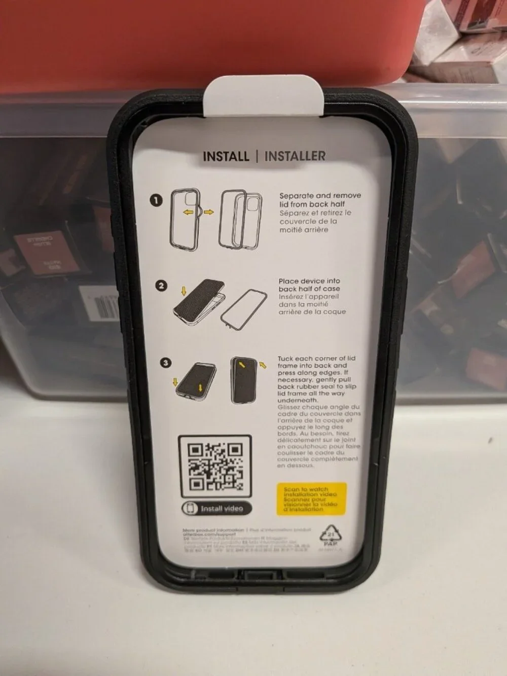 Clear Magnetic Phone Case with Black Bumper iPhone 15 pro max